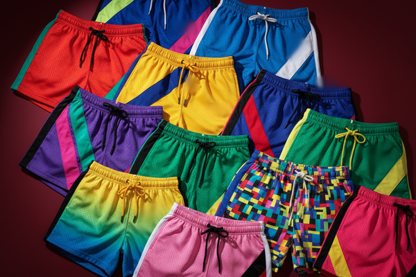 make me a red image with many different colours designs and vaiations of eric emmanual shors and cover the logo and make the image extremely eye catching and unique
